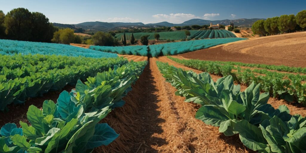 Une photo de champs de tabac Fontvieille en Provence, mettant en valeur la beauté du paysage.